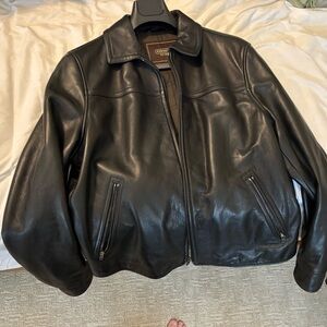 Coach Mens Black Leather Jacket